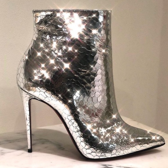 louboutin silver boots